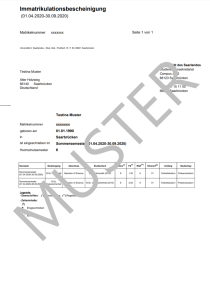 Sample certificate of enrollment