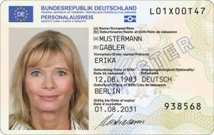 Sample ID card Front