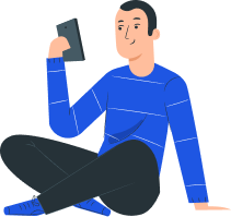 man with smartphone